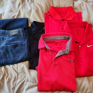 Clothing Lot! Young mens/boys/mens Signature Levis, Nike, Under Armour, Old Navy